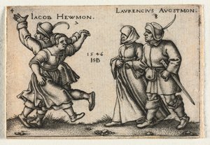 Le mariage paysan ou les douze mois : 7 Jacob Hewmon 8-Laurencius Augstmon - Hans Sebald Beham
