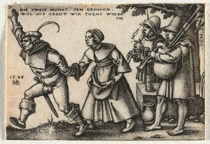 Le Mariage paysan ou les Douze Mois : N° 7, 1546 - Hans Sebald Beham