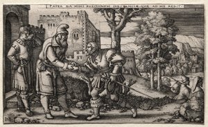 Le fils prodigue : Départ du fils prodigue - Hans Sebald Beham