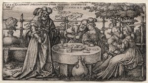 Le fils prodigue : Gaspillant sa fortune - Hans Sebald Beham