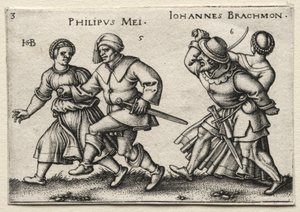 Le Mariage au village : Philipus Mei Johannes Brachmon - Hans Sebald Beham