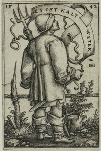 Le paysan météorologique "Il fait froid" - Hans Sebald Beham