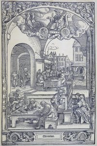La planète Mercure et les artistes, érudits et techniciens, c1535 - Hans Sebald Beham