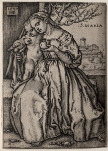 Vierge au perroquet - Hans Sebald Beham