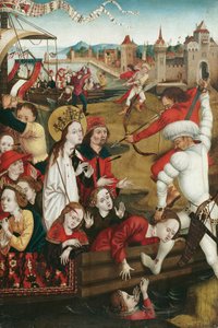 Martyre de sainte Ursule et de ses compagnes (recto); Moitié inférieure d
