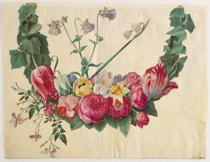 Guirlande de fleurs - Hans Simon Holtzbecker