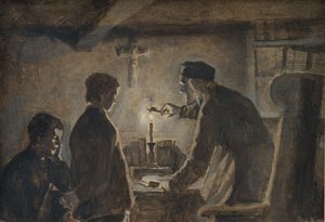 Le Pasteur Søren éteint la bougie à la Saint-Sylvestre