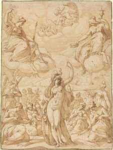Allégorie de Minerve en tant que chef des Muses - Hans Speckaert