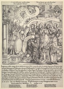 Maximilien présenté par ses saints patrons au Tout-Puissant, 1519 - Hans Springinklee