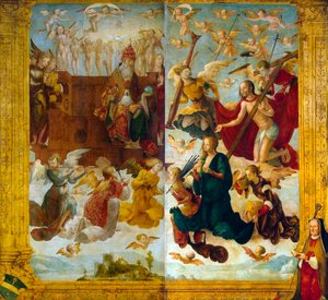Christ et Marie devant Dieu le Père, début du 16e siècle - Hans Suess Kulmbach von