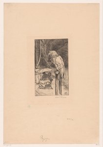 Perroquet et quatre figures