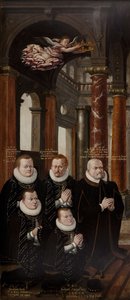 La famille de Julius de Brunswick-Lunebourg et Hedwig de Brandebourg. Aile du retable-épitaphe - Hans Vredeman de Vries