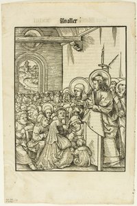 Le Christ prêchant, tiré de Leben Jesu Christi, planche 19 de Gravures sur bois tirées de livres du XVIe siècle