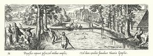 Pêche dans un étang - Hans after Bol