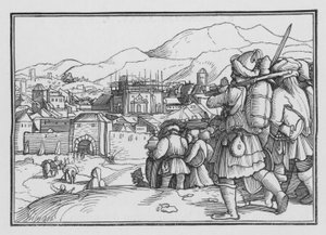 Cyrus restitue les vases du temple, Esdras I, 6 - Hans after Holbein the Younger