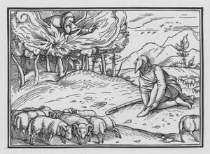Dieu Apparaît à Moïse dans un Buisson Ardent, Exode III, 5 - Hans after Holbein the Younger