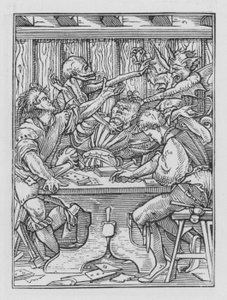 La Danse Macabre de Holbein : Les Joueurs - Hans after Holbein the Younger