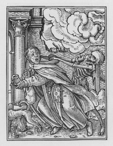 La Danse Macabre de Holbein : Le Moine Mendiant - Hans after Holbein the Younger
