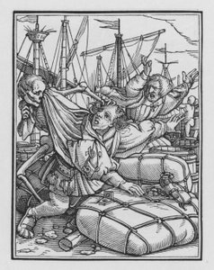 La Danse Macabre de Holbein : Le Marchand