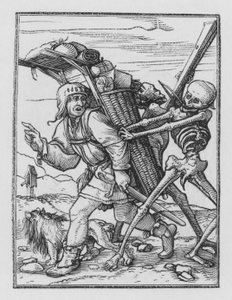 La Danse Macabre de Holbein : Le Colporteur - Hans after Holbein the Younger