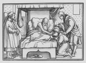 Jacob Bénit Joseph et Ses Deux Fils, Genèse XLVIII, 14 - Hans after Holbein the Younger