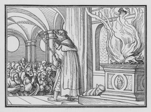 Salomon bénit le peuple et loue Dieu, 2 Chroniques VI, 12 - Hans after Holbein the Younger