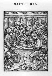 Les Joueurs, de la série La Danse de la Mort, gravé par Hans Lutzelburger (fl.1505-26) c.1526-28 - Hans after Holbein the Younger