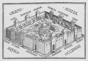 La vision des eaux saintes, Ézéchiel XLVII, 1 - Hans after Holbein the Younger