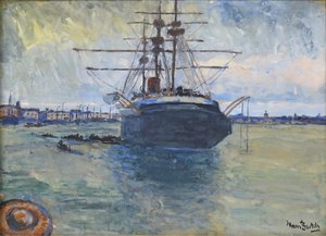 Hans von Bartels - Trois-mâts au port