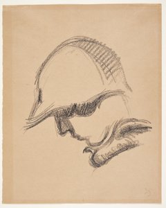 Tête de femme avec casquette en profil vers la gauche - Harald Giersing