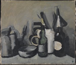 Nature morte avec bouteille
