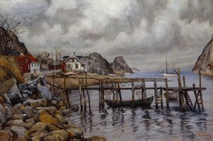Depuis un Port - Harald Oscar Sohlberg