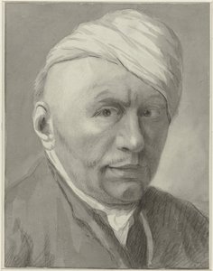 Autoportrait du dessinateur Harmanus van Tuylen, avec un bonnet - Harmanus Tuylen