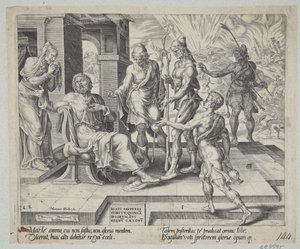 Bienheureux les pauvres en esprit. Job recevant la mauvaise nouvelle de son malheur - Harmen Jansz. Muller