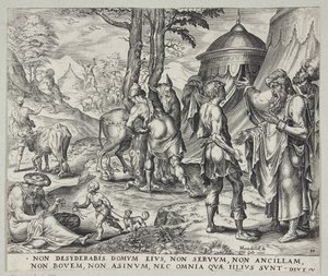 Tu ne convoiteras pas la maison de ton voisin, ni ses serviteurs, ni son bœuf, ni son âne - Harmen Jansz. Muller