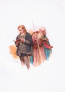 Hamlet et Polonius, illustration de Hamlet