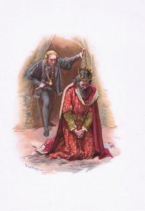 Hamlet et le roi, illustration de Hamlet