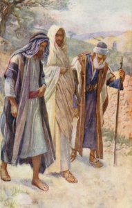 Nouveau Testament : La marche vers Emmaüs - Harold Copping