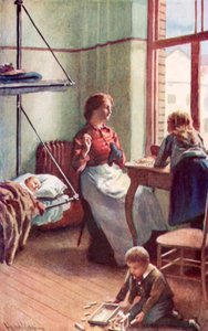 Les portes ouvertes nous donnaient des aperçus de sérénité domestique, un salon dans l