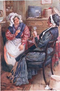 Sarah Gamp et Betsey Prig, illustrations pour Character Sketches de Dickens compilé par B.W. Matz, 1924 - Harold Copping