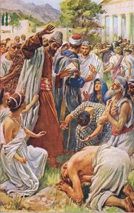 Saint Paul à Lystre, illustration de Harold Copping Pictures: The Crown Series, c.1920s - Harold Copping