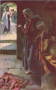 La drachme perdue, illustration de Harold Copping Pictures: The Crown Series, vers 1920 - Harold Copping