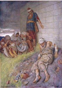 La patience de Job, illustration de Pictures That Teach The Crown Series, 1920