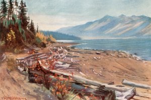 Vue depuis le rivage du lac Kootenay - Harold Copping