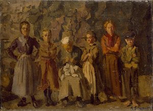 Habitants des grottes, Dieppe, 1907 - Harold Gilman