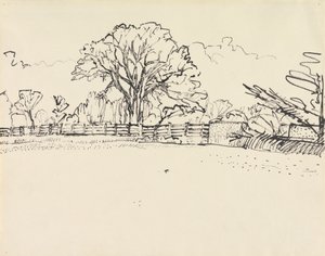 Paysage avec une clôture