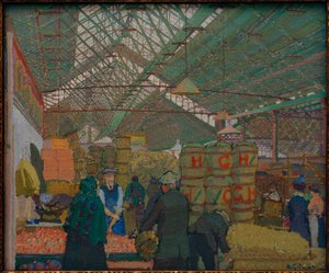 Marché à Leeds - Harold Gilman