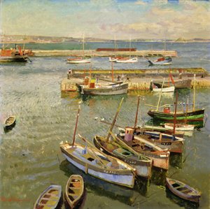 Bateaux, port de Newlyn - Harold Harvey