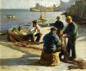 Réparation des filets, Newlyn - Harold Harvey