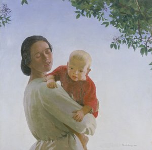 Mère et enfant - Harold Harvey